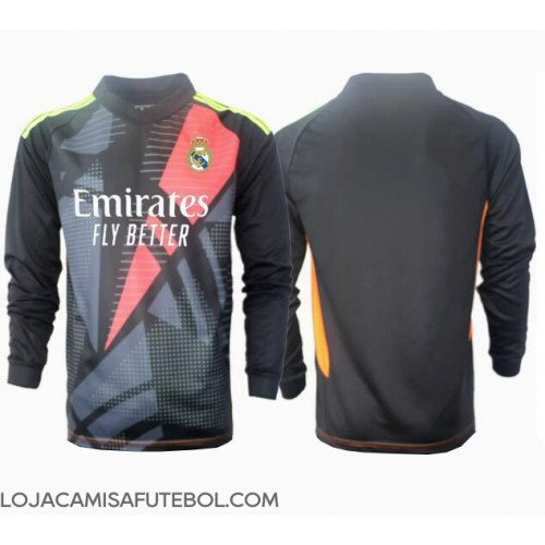 Camisa de Futebol Real Madrid Goleiro Equipamento Secundário 2024-25 Manga Comprida